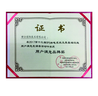 第十三届UPS供电系统及其基础设施用户满意品牌-理士蓄电池