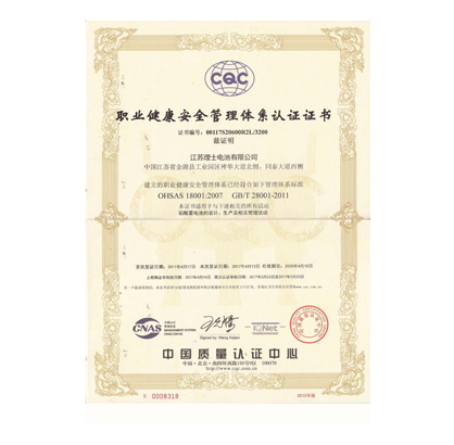 OHSAS18001-理士蓄电池