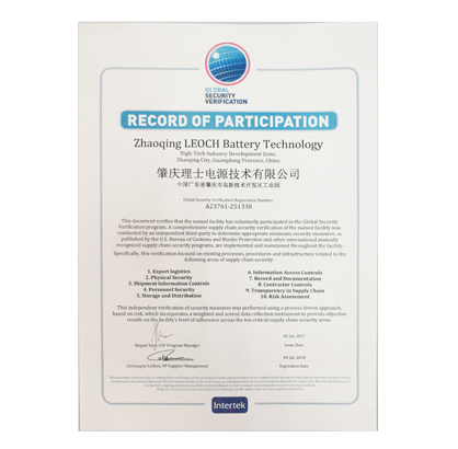 GSV认证-肇庆市理士电源技术有限公司